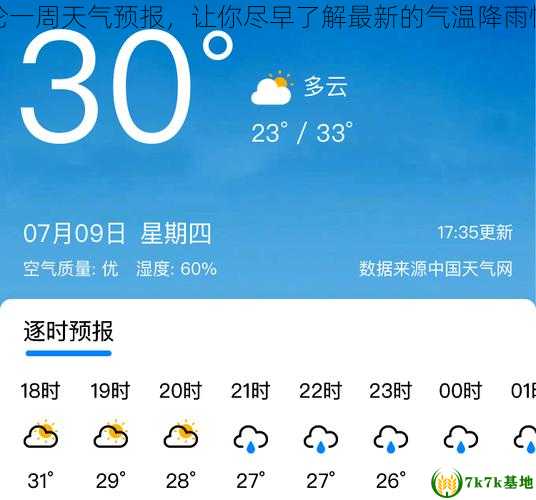 海伦一周天气预报，让你尽早了解最新的气温降雨情况