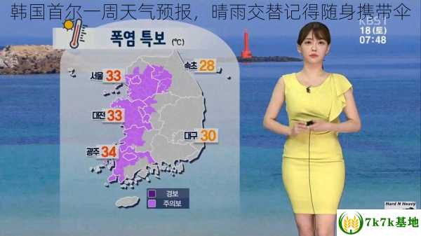 韩国首尔一周天气预报，晴雨交替记得随身携带伞