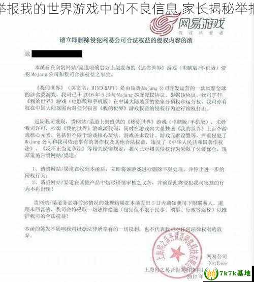 如何举报我的世界游戏中的不良信息,家长揭秘举报流程