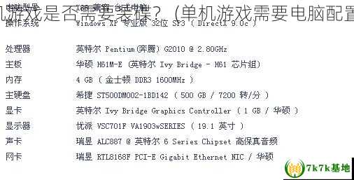 单机游戏是否需要装碟？ (单机游戏需要电脑配置吗)