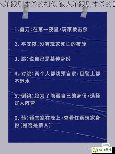 狼人杀跟剧本杀的相似 狼人杀跟剧本杀的区别