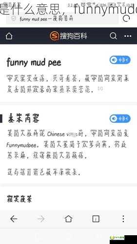 funnymudpee是什么意思，funnymudgopee翻译中文