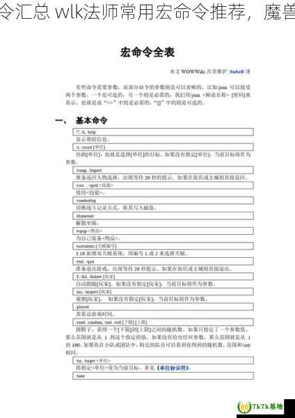 魔兽世界wlk法师宏命令汇总 wlk法师常用宏命令推荐，魔兽世界wlk法师练级天赋