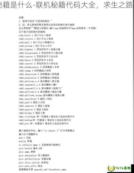 求生之路2联机秘籍是什么-联机秘籍代码大全，求生之路2联机秘籍用不了