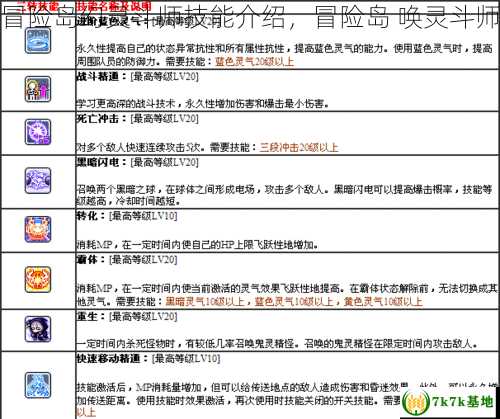 冒险岛幻灵斗师技能介绍，冒险岛 唤灵斗师