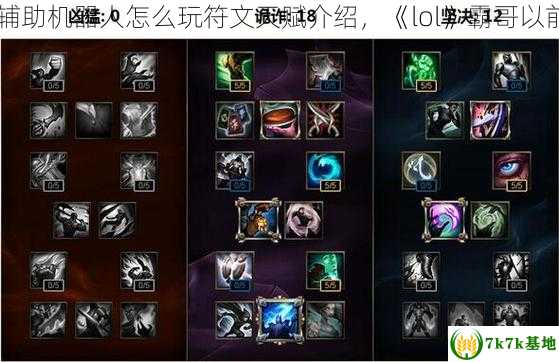 《LOL》10.6辅助机器人怎么玩符文天赋介绍，《lol》霸哥以前所在战队介绍