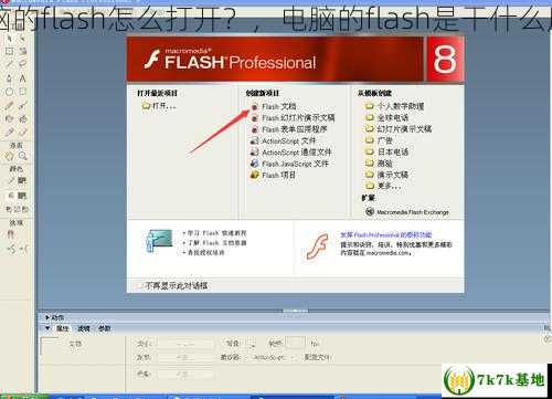 电脑的flash怎么打开？，电脑的flash是干什么用的